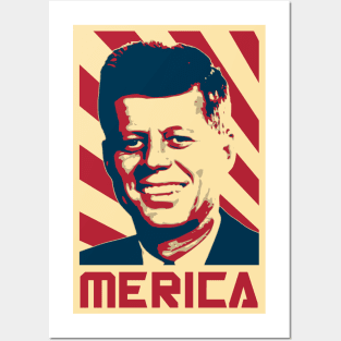 John F Kennedy Merica Retro Propaganda Posters and Art